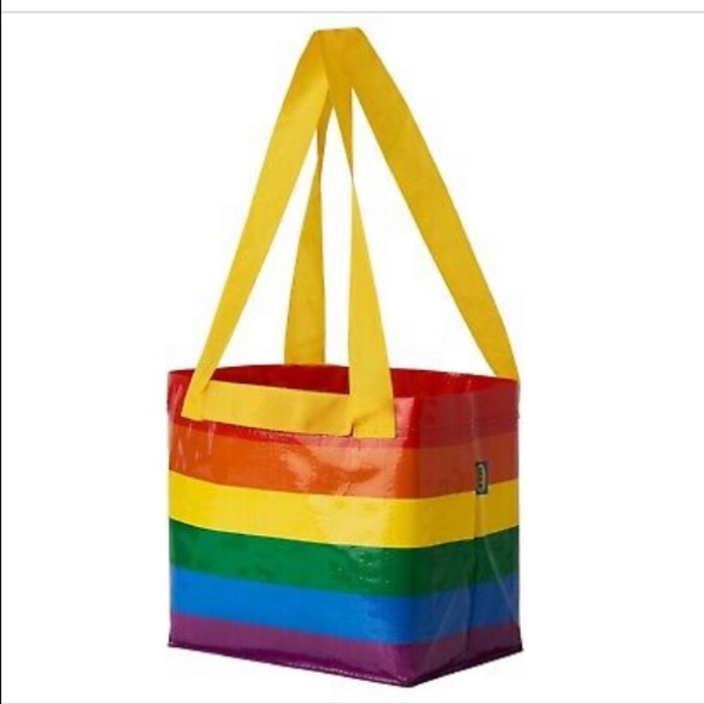 IKEA SMALL STORSTOMMA RAINBOW  TOTE